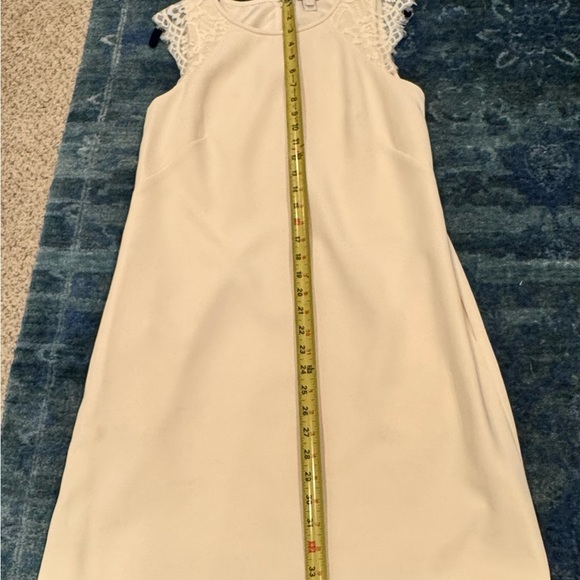 J.Crew Ivory Lace Sleeve Sheath Dress Size 6 | Old Money Luxury Classic Workwear - Picture 6 of 9
